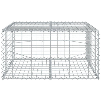 Gabion Basket with Cover 100x100x50 cm Galvanised Iron