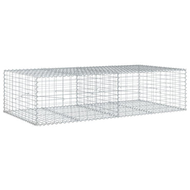 Gabion Basket with Cover 200x100x50 cm Galvanised Iron