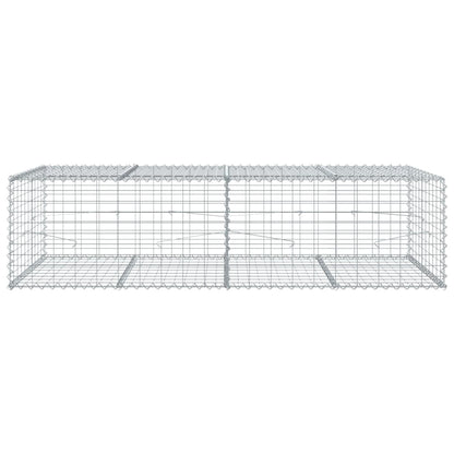 Gabion Basket with Cover 200x100x50 cm Galvanised Iron