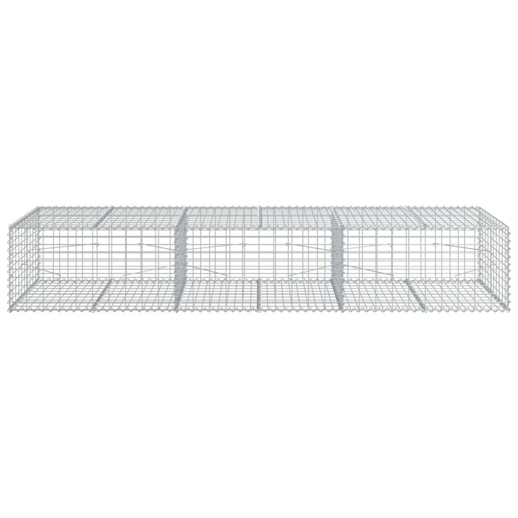 Gabion Basket with Cover 300x100x50 cm Galvanised Iron