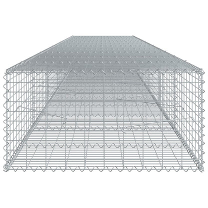 Gabion Basket with Cover 600x100x50 cm Galvanised Iron