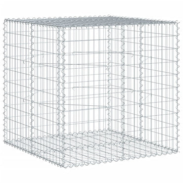 Gabion Basket with Cover 100x100x100 cm Galvanised Iron