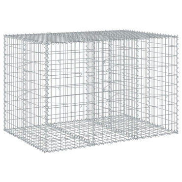 Gabion Basket with Cover 150x100x100 cm Galvanised Iron