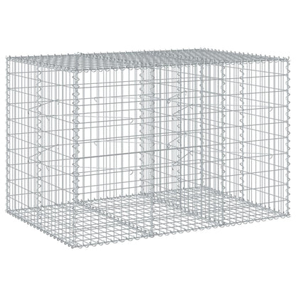 Gabion Basket with Cover 150x100x100 cm Galvanised Iron