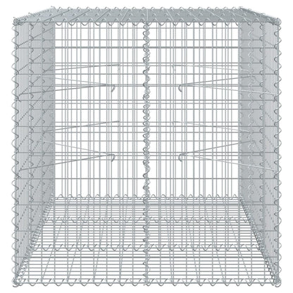 Gabion Basket with Cover 150x100x100 cm Galvanised Iron