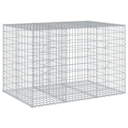 Gabion Basket with Cover 150x100x100 cm Galvanised Iron