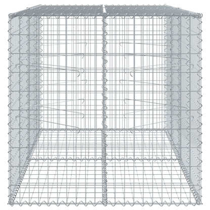 Gabion Basket with Cover 200x100x100 cm Galvanised Iron