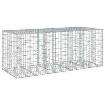 Gabion Basket with Cover 250x100x100 cm Galvanised Iron