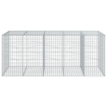 Gabion Basket with Cover 250x100x100 cm Galvanised Iron