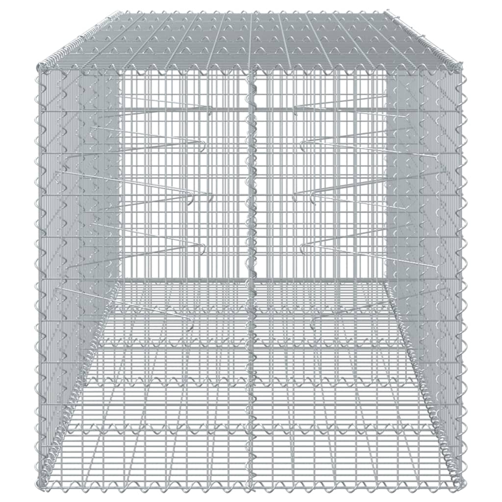 Gabion Basket with Cover 250x100x100 cm Galvanised Iron