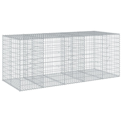 Gabion Basket with Cover 250x100x100 cm Galvanised Iron