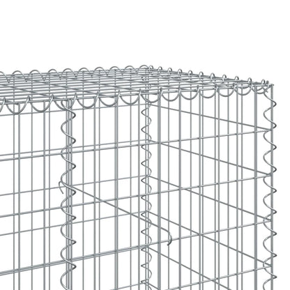 Gabion Basket with Cover 250x100x100 cm Galvanised Iron