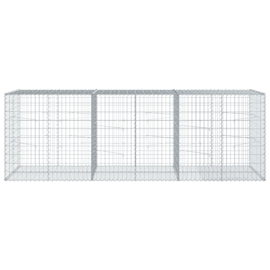 Gabion Basket with Cover 300x100x100 cm Galvanised Iron