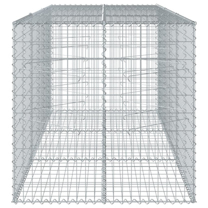 Gabion Basket with Cover 300x100x100 cm Galvanised Iron