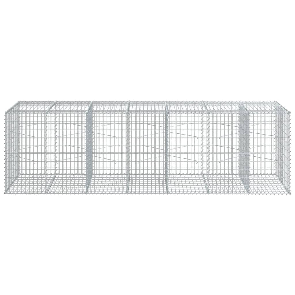 Gabion Basket with Cover 350x100x100 cm Galvanised Iron