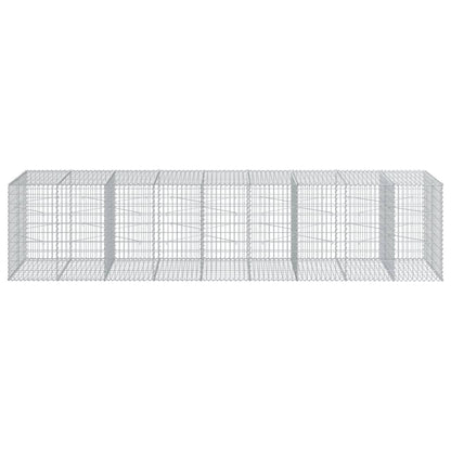 Gabion Basket with Cover 450x100x100 cm Galvanised Iron