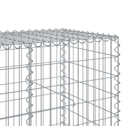 Gabion Basket with Cover 600x100x100 cm Galvanised Iron