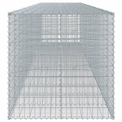 Gabion Basket with Cover 650x100x100 cm Galvanised Iron