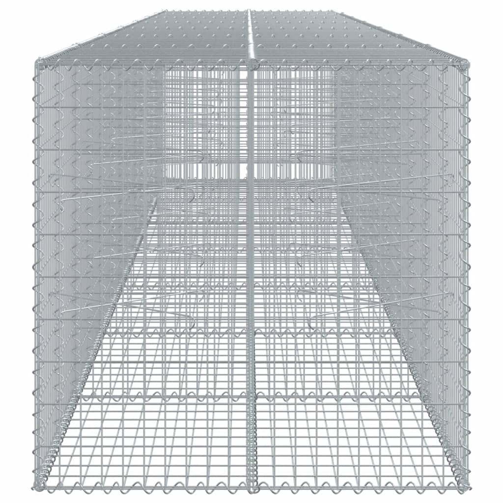 Gabion Basket with Cover 700x100x100 cm Galvanised Iron