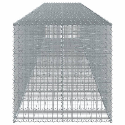 Gabion Basket with Cover 850x100x100 cm Galvanised Iron