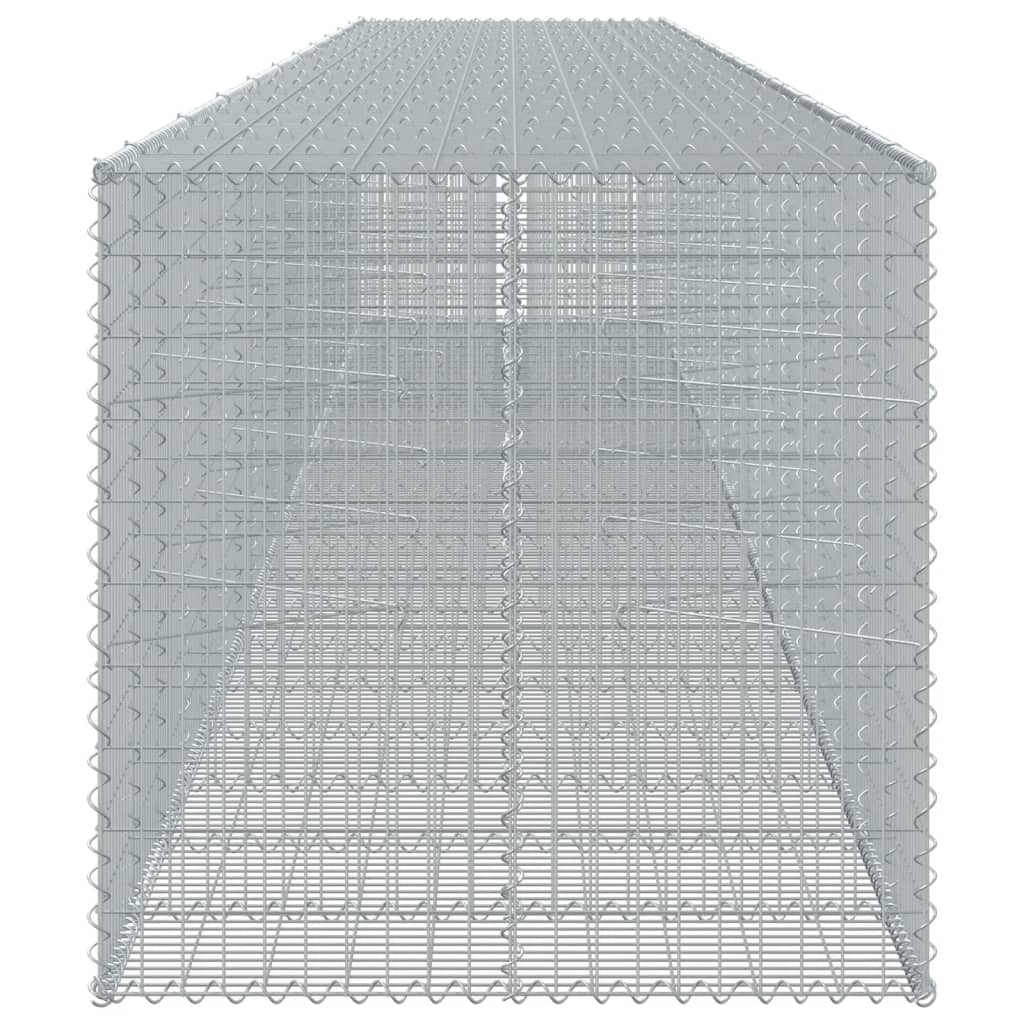 Gabion Basket with Cover 1050x100x100 cm Galvanised Iron