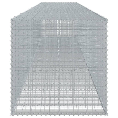 Gabion Basket with Cover 1050x100x100 cm Galvanised Iron