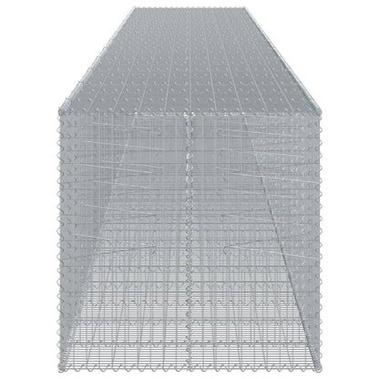 Gabion Basket with Cover 1150x100x100 cm Galvanised Iron