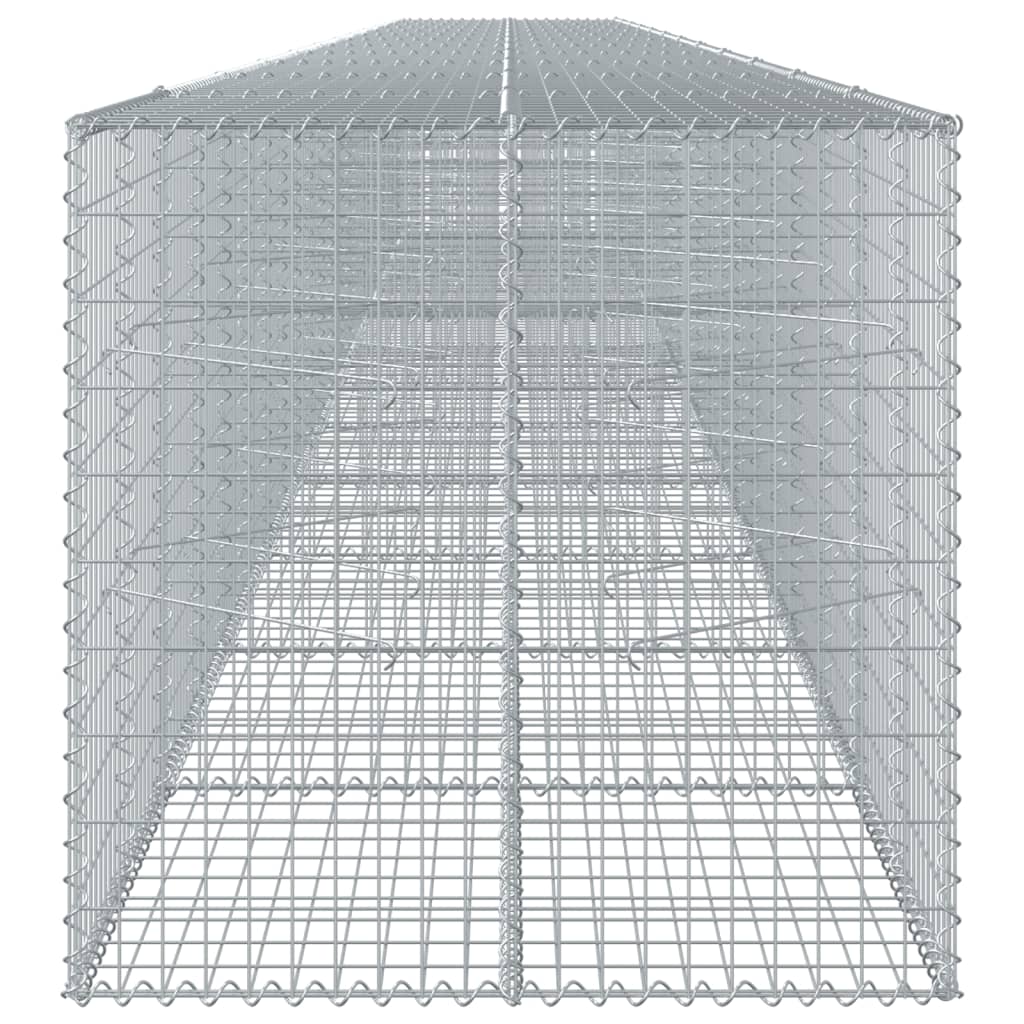 Gabion Basket with Cover 1200x100x100 cm Galvanised Iron