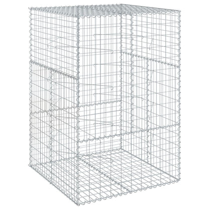 Gabion Basket with Cover 100x100x150 cm Galvanised Iron