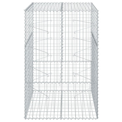 Gabion Basket with Cover 100x100x150 cm Galvanised Iron