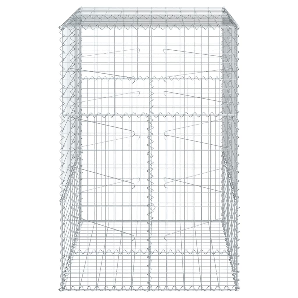 Gabion Basket with Cover 100x100x150 cm Galvanised Iron