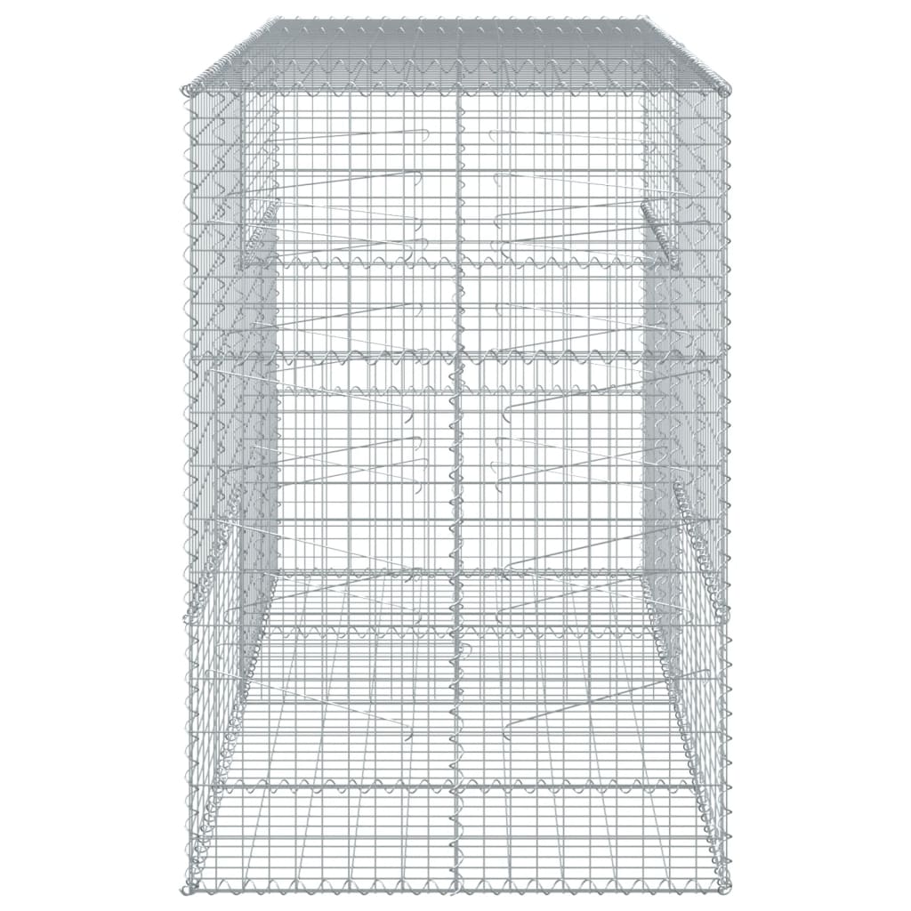 Gabion Basket with Cover 200x100x150 cm Galvanised Iron