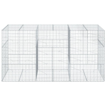 Gabion Basket with Cover 300x100x150 cm Galvanised Iron