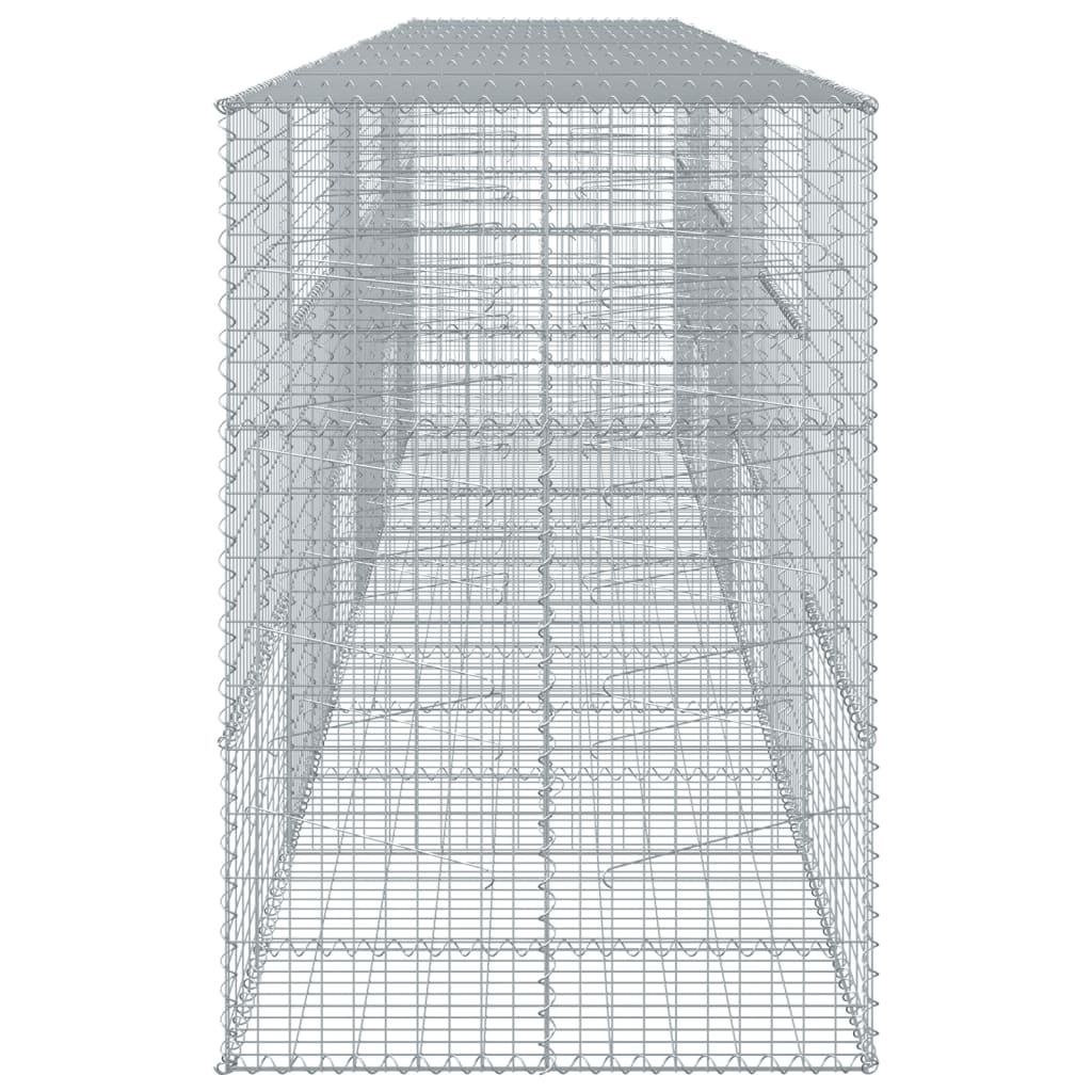 Gabion Basket with Cover 600x100x150 cm Galvanised Iron