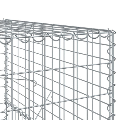 Gabion Basket with Cover 600x100x150 cm Galvanised Iron