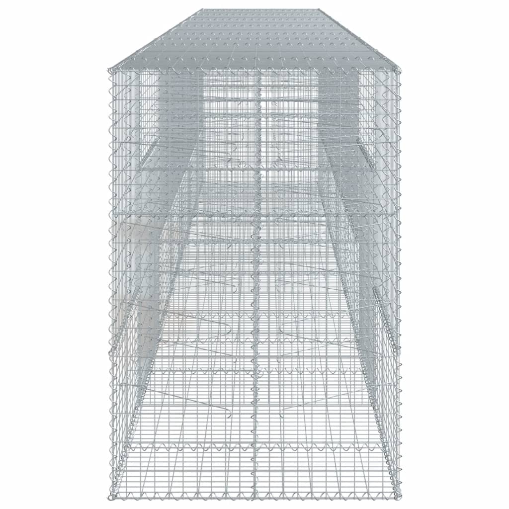 Gabion Basket with Cover 700x100x150 cm Galvanised Iron