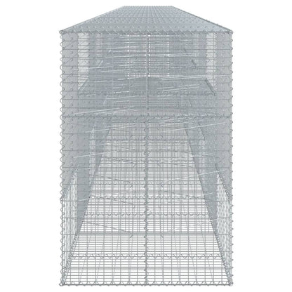 Gabion Basket with Cover 1200x100x150 cm Galvanised Iron