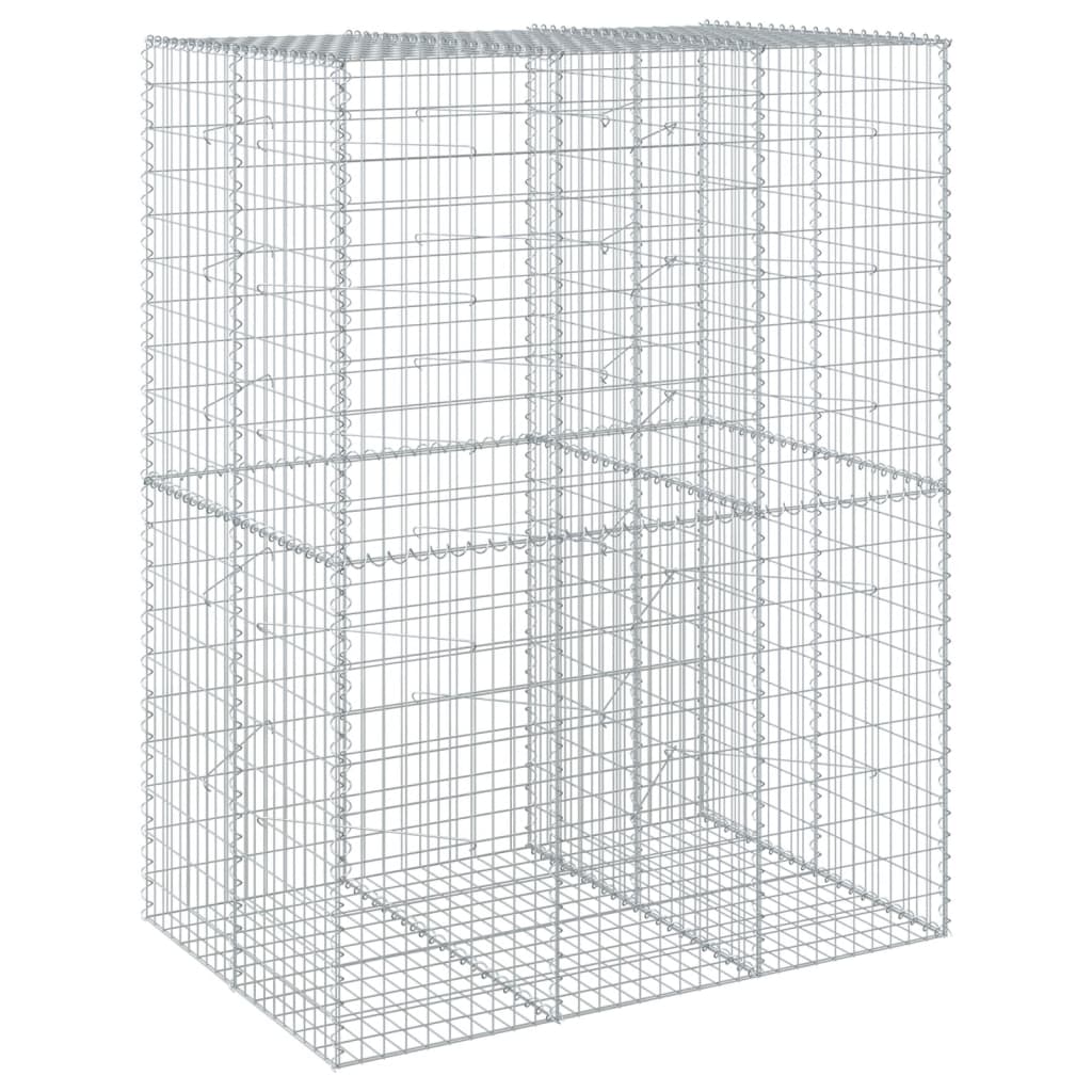 Gabion Basket with Cover 150x100x200 cm Galvanised Iron