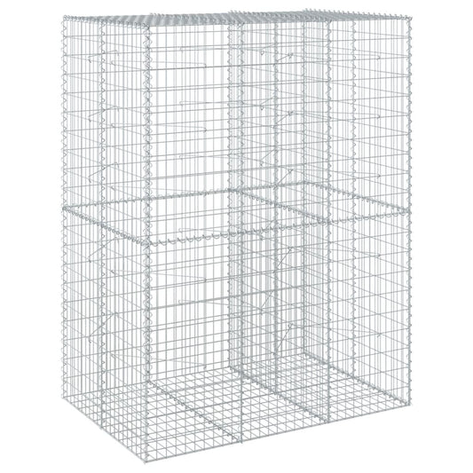 Gabion Basket with Cover 150x100x200 cm Galvanised Iron