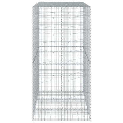 Gabion Basket with Cover 150x100x200 cm Galvanised Iron