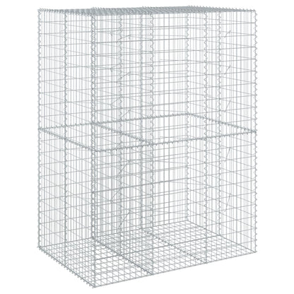 Gabion Basket with Cover 150x100x200 cm Galvanised Iron