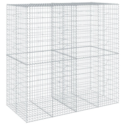 Gabion Basket with Cover 200x100x200 cm Galvanised Iron