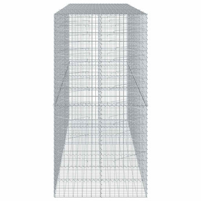 Gabion Basket with Cover 350x100x200 cm Galvanised Iron