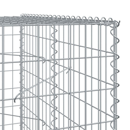 Gabion Basket with Cover 550x100x200 cm Galvanised Iron