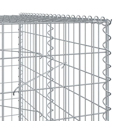 Gabion Basket with Cover 650x100x200 cm Galvanised Iron