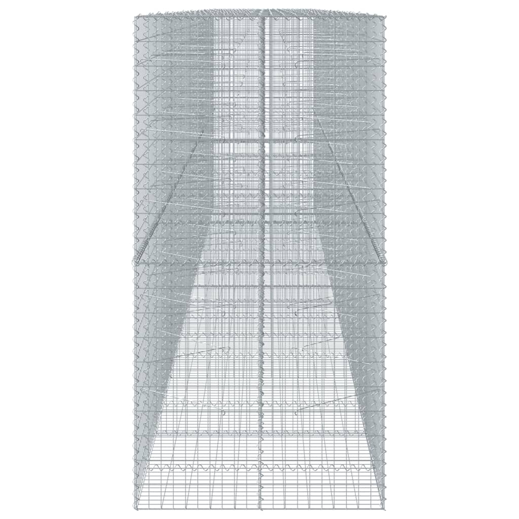 Gabion Basket with Cover 850x100x200 cm Galvanised Iron