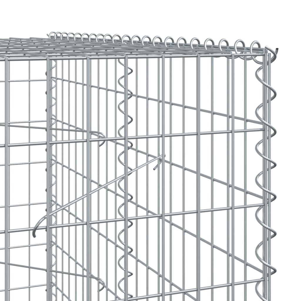 Gabion Basket with Cover 850x100x200 cm Galvanised Iron