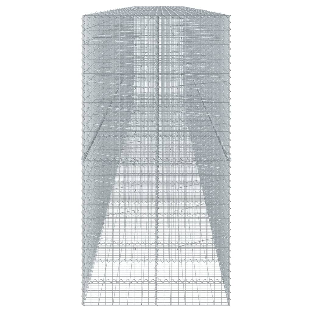 Gabion Basket with Cover 1150x100x200 cm Galvanised Iron