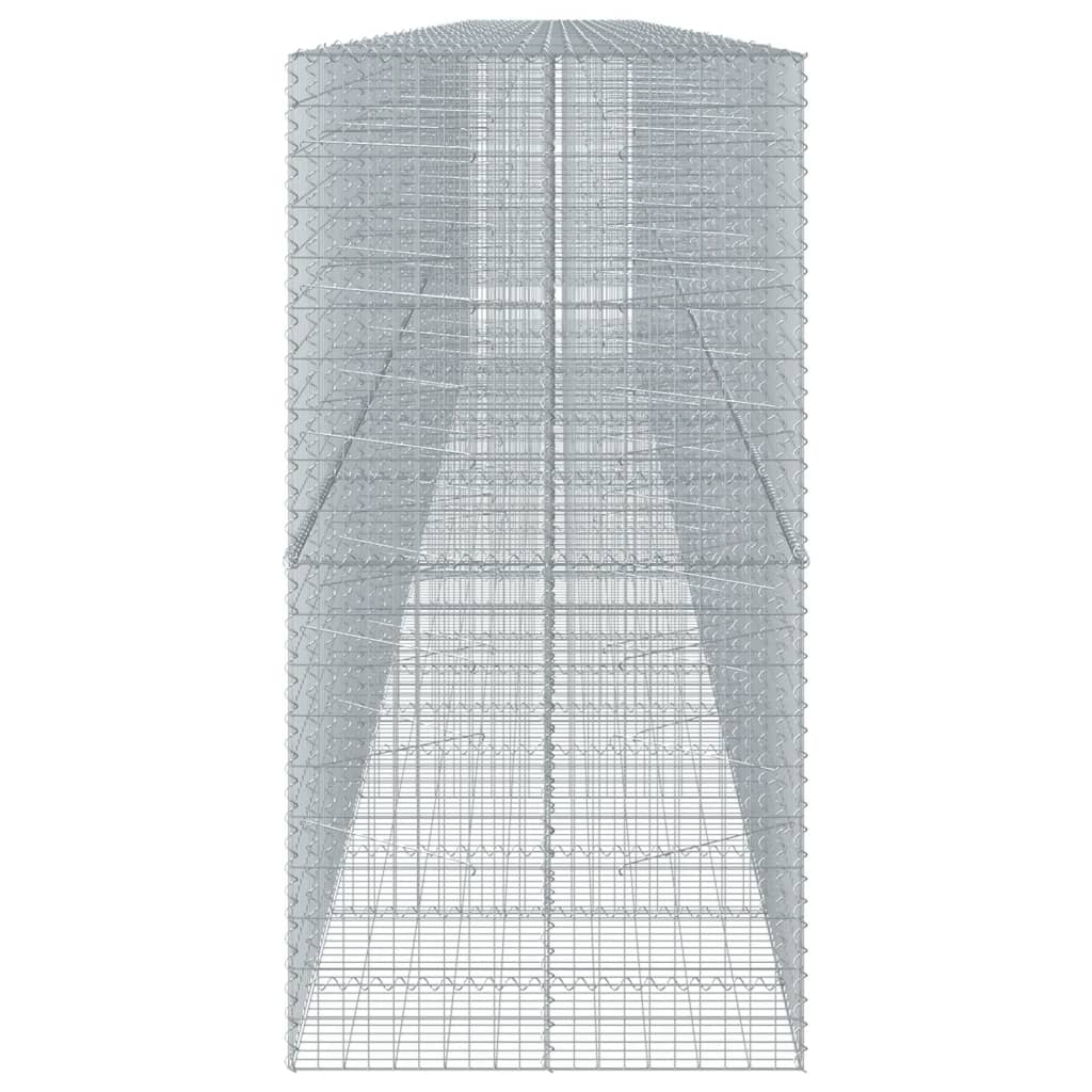 Gabion Basket with Cover 1200x100x200 cm Galvanised Iron