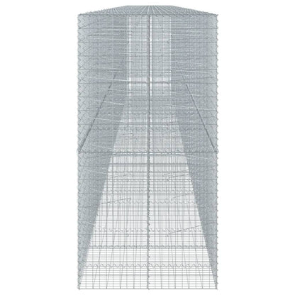 Gabion Basket with Cover 1200x100x200 cm Galvanised Iron